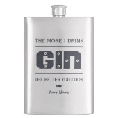 GIN benutzerdefinierter Monogramm-Kolben Flachmann (Vorderseite)