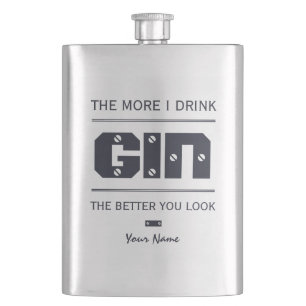GIN benutzerdefinierter Monogramm-Kolben Flachmann
