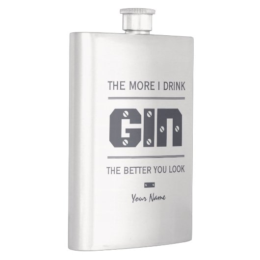 GIN benutzerdefinierter Monogramm-Kolben Flachmann (Rechts)