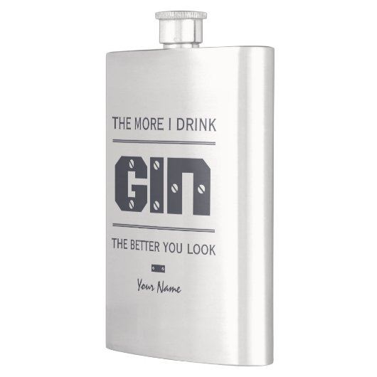 GIN benutzerdefinierter Monogramm-Kolben Flachmann (Links)