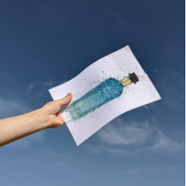 Gin Bottle Wall Art Print 'Atlantis' Poster