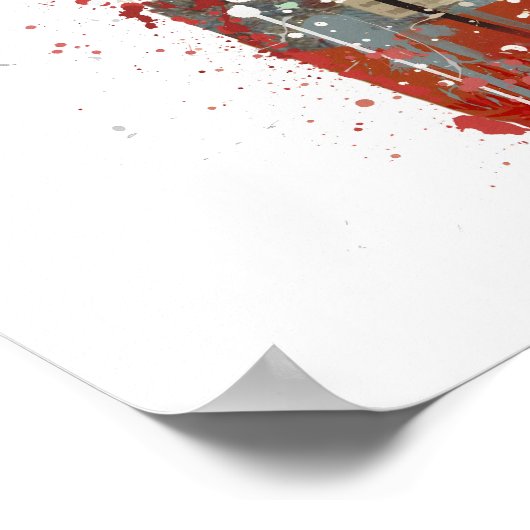 Gin Bottle Wall Art Print "Berry" Poster (Ecke)