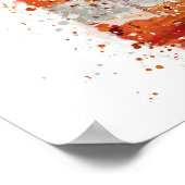 Gin Bottle Wall Art Print 'Blood Orange' Poster (Ecke)