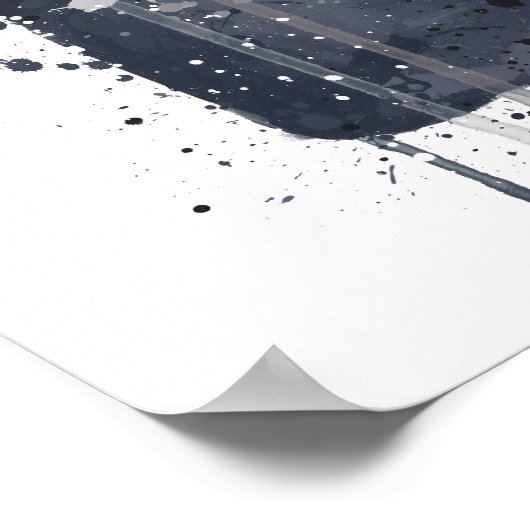 Gin Bottle Wall Art Print 'Dark Granite' Poster (Ecke)