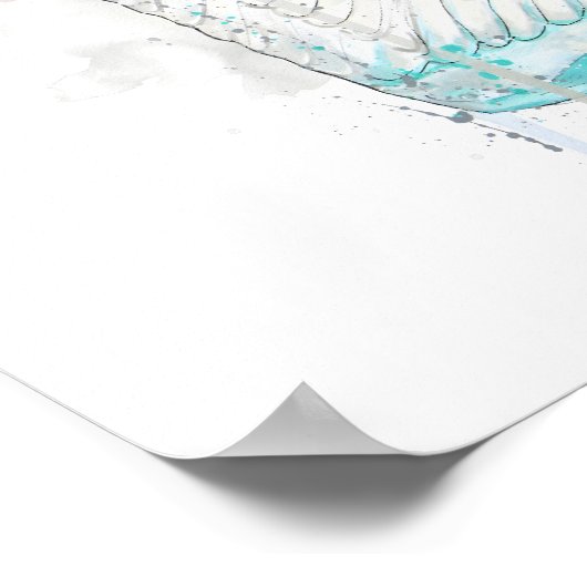 Gin Bottle Wall Art Print 'Hebridean Hue' Poster (Ecke)