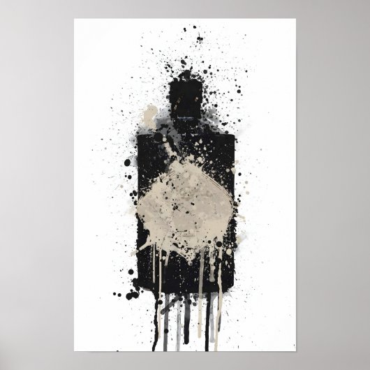 Gin Bottle Wall Art Print 'Onyx Poster (Vorne)