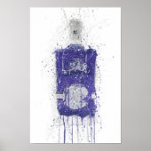 Gin Bottle Wall Art Print 'Periwinkle Poster (Vorne)