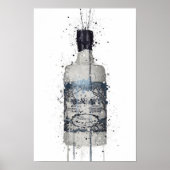 Gin Bottle Wall Art Print 'Rock Pool' Poster (Vorne)
