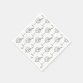 Gin Cocktail Illustriert Cocktail Napkin Serviette (Ecke)