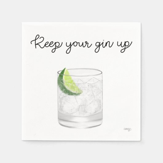 Gin-Cocktail-Servietten Serviette (Vorderseite)