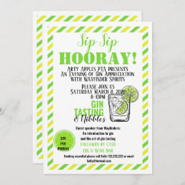Gin Degustation Event Fundraiser gin und tonic Einladung