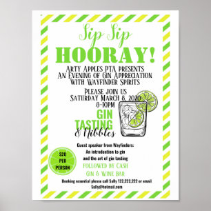 Gin-Degustations-Event-Poster Gin und Tonic Gin Pa Poster