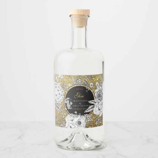 Gin Dotted bottle Alkoholflaschenetikett (Vorderseite)