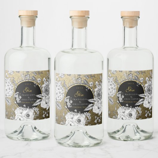 Gin Dotted bottle Alkoholflaschenetikett (Flaschen)