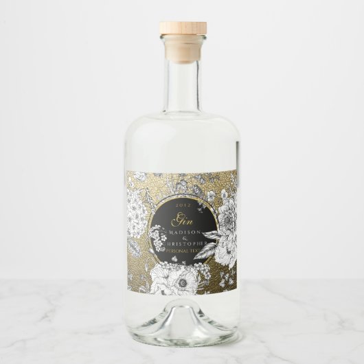 Gin Dotted bottle Alkoholflaschenetikett (Vorderseite)