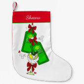 Gin Drinker Gingle Bells Hängende Flaschen Funny Kleiner Weihnachtsstrumpf (Vorderseite)