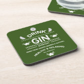 Gin Drinkers | LIEBE | WOHNGESTALTUNG | Bars Servi Getränkeuntersetzer (Linke Seite)