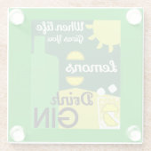 Gin Drinkers | LIEBE | WOHNGESTALTUNG | Bars Servi Glasuntersetzer (Rückseite)