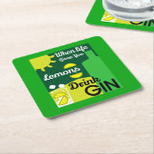 Gin Drinkers | LIEBE | WOHNGESTALTUNG | Bars Servi Rechteckiger Pappuntersetzer (angewinkelt)