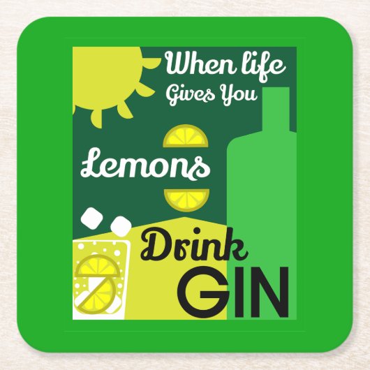 Gin Drinkers | LIEBE | WOHNGESTALTUNG | Bars Servi Rechteckiger Pappuntersetzer (Vorderseite)