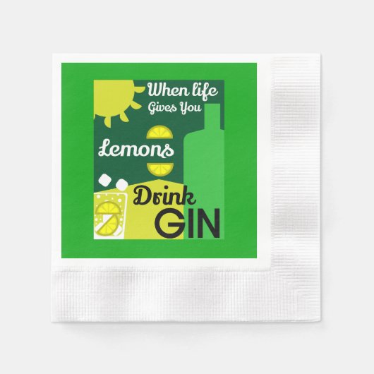 Gin Drinkers | LIEBE | WOHNGESTALTUNG | Bars Servi Serviette (Vorderseite)