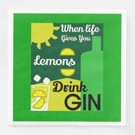 Gin Drinkers | LIEBE | WOHNGESTALTUNG | Bars Servi Serviette (Vorderseite)