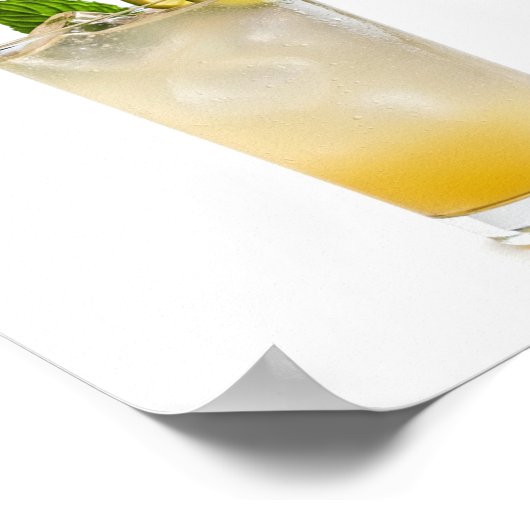 Gin Fizz Recipe Poster (Ecke)