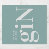 Gin Flasche Grün Moderne einfache Flasche Flasche Alkoholflaschenetikett (Einzelnes Label)