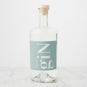 Gin Flasche Grün Moderne einfache Flasche Flasche Alkoholflaschenetikett (Vorderseite)