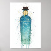 Gin Flaschen-Wandkunst-Druck 'Atlantis' Poster (Vorne)