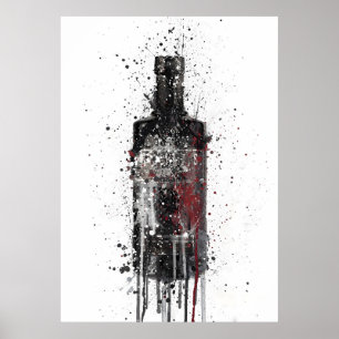 Gin-Flaschen-Wandkunst-Druck 'Dark Sky' 0268 Poster