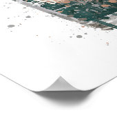 Gin-Flaschen-Wandkunst-Druck 'Deep Pine' Poster (Ecke)