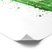 Gin-Flaschen-Wandkunst-Druck 'Emerald 2.0' Poster (Ecke)