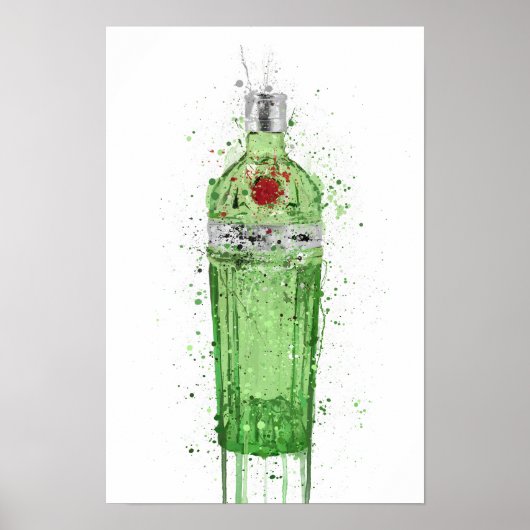 Gin-Flaschen-Wandkunst-Druck 'Emerald 2.0' Poster (Vorne)