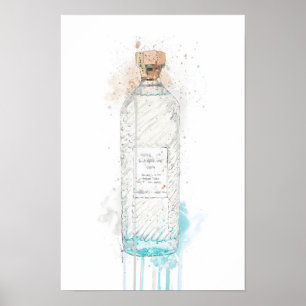 Gin-Flaschen-Wandkunst-Druck 'Hebridean Hue' Poster