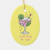 Gin Glass Cocktail Keramik Ornament (Hinten)