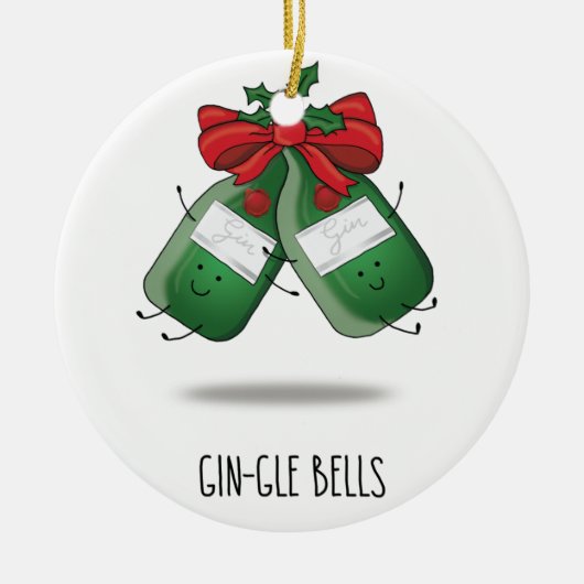 Gin-gle Bell Keramik Ornament (Vorne)