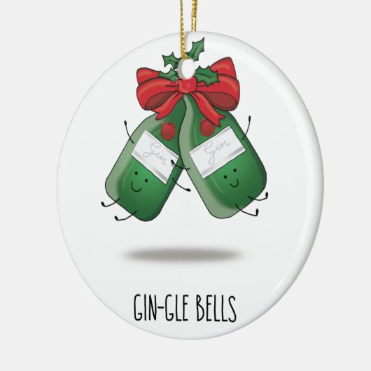 Gin-gle Bell Keramik Ornament (Links)