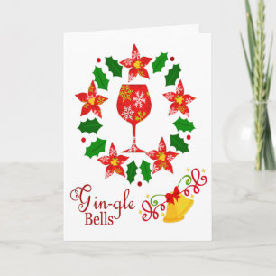 Gin-gle Bells Christmas Karte