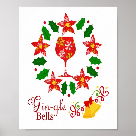 Gin-gle Bells Christmas Poster (Vorne)