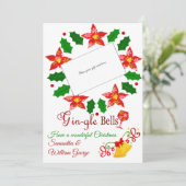 Gin-gle Bells Holiday Gift Card Inhaber Karte (Stehend Vorderseite)