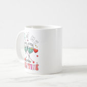 Gin Is My Valentine Hearts Matching Drinker Family Kaffeetasse (Vorderseite Links)