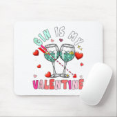 Gin Is My Valentine Hearts Matching Drinker Family Mousepad (Mit Mouse)