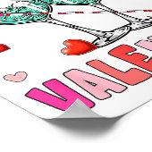 Gin Is My Valentine Hearts Matching Drinker Family Poster (Ecke)