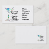 GIN ist billiger als Therapie ` Visitenkarte (Vorne/Hinten)