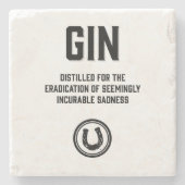 Gin-Label für Spitzenflaschen Steinuntersetzer (Vorderseite)