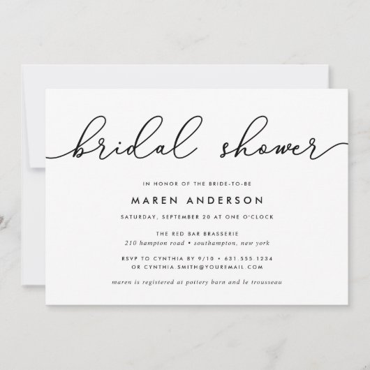 Gin Lane | Einladung zur Brautdusche (Vorderseite)