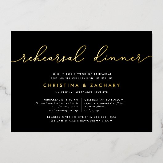 Gin Lane | Probe - Abendessen Einladung (Vorderseite)