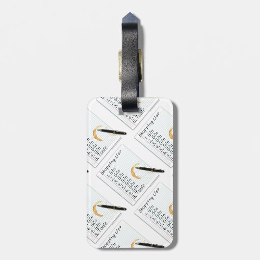 GIN-LIEBHABER-EINKAUFSLISTE GEPÄCKANHÄNGER (Rückseite vertikal)