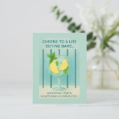 Gin Lover Card | Cheers Cocktail Humorous Postkarte (Stehend Vorderseite)